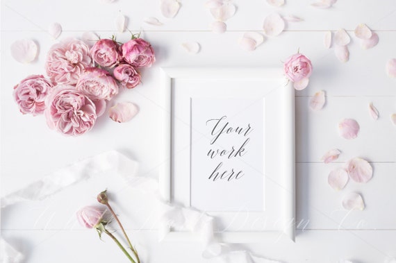White 4x6 frame mockup PSD Smart Object Png Jpeg instant download