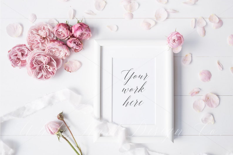 White 4x6 frame mockup PSD Smart Object Png Jpeg instant download