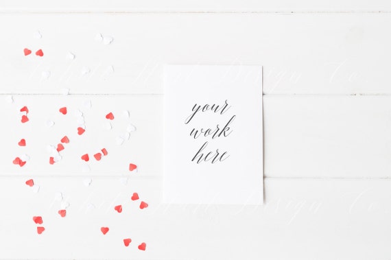 Valentine's A6 card mockup - stationery mockup - Psd smart object + Png + Jpeg file - weddings, card, invitation, Valentines mockups