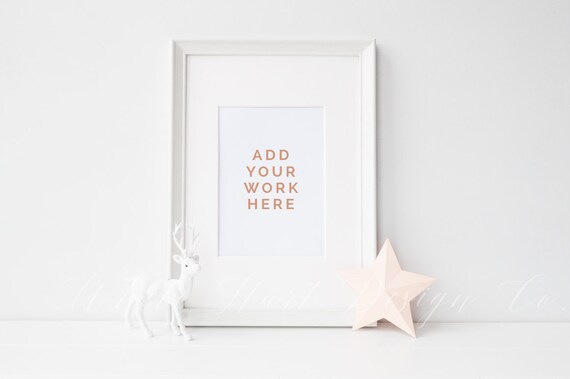 Frame Mockup Stock Photography Christmas A4 21x30cm Etsy