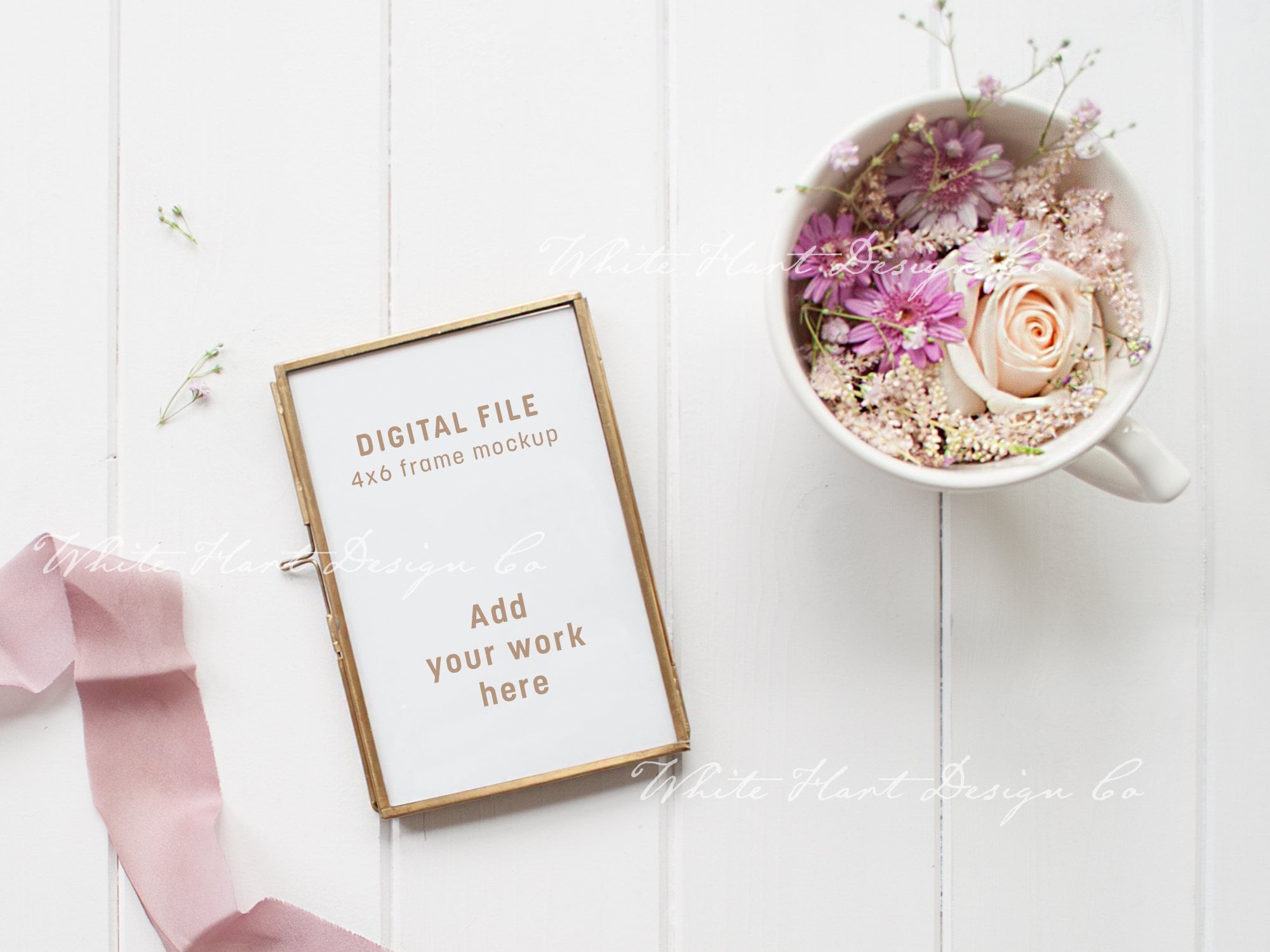 White 4x6 frame mockup PSD Smart Object Png Jpeg instant download