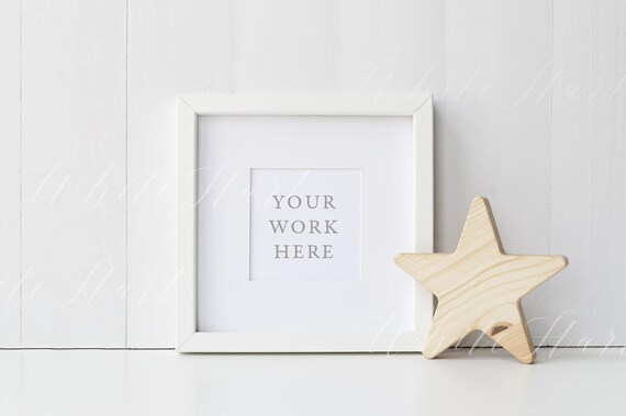 Styled Stock Photography Nursery Minimal White Square Frame Etsy