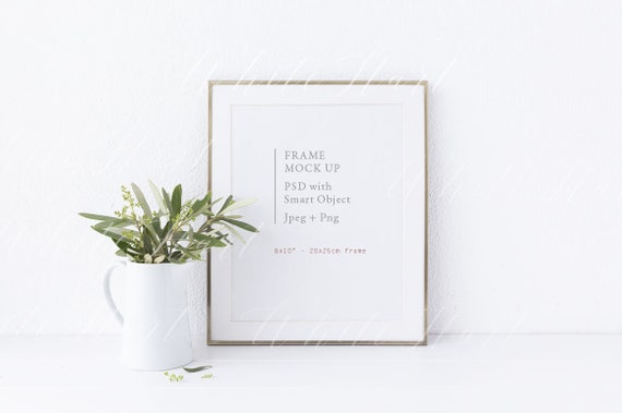 Frame Mockup 8x10 Styled Stock Photo Psd With Etsy