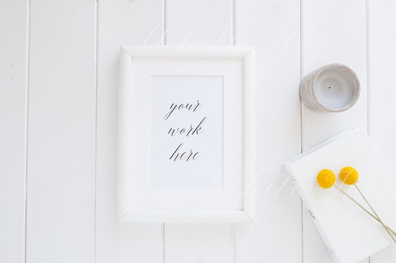 White 4x6 frame mockup PSD Smart Object Png Jpeg instant download