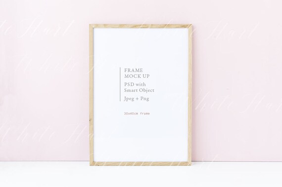 Frame Mockup 30x40cm Styled Stock Photo Psd Smart Object Etsy