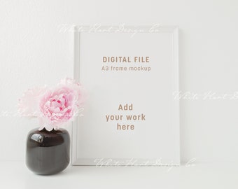 A3 frame mockup - Psd smart object + Png + Jpeg - Showcase your work online - digital mockups - instant download