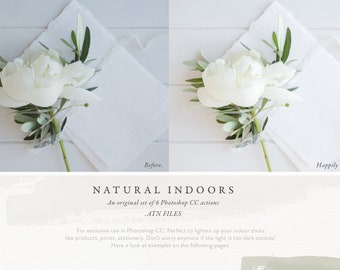 Photoshop actions BUNDLE - Natural Indoors - 6 actions to help you improve your indoors shots by editing with one simple click in Photoshop.