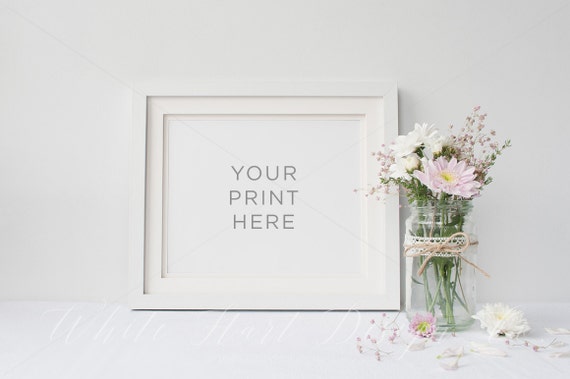 Frame Mockup 8 X 10 White Country Styled Stock Photo Etsy