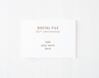 Maqueta de papelería de 13 x 18 cm - Tarjeta blanca horizontal - Estilo minimalista - Objeto inteligente PSD + PNG + JPEG - Bodas, tarjetas, invitaciones