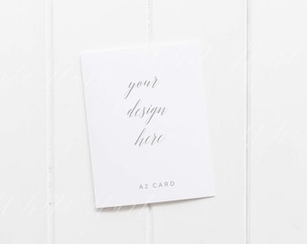 A2 portrait card mockup - PSD smart object + Png + Jpeg - greeting card mockup, stationery mockup, instant download