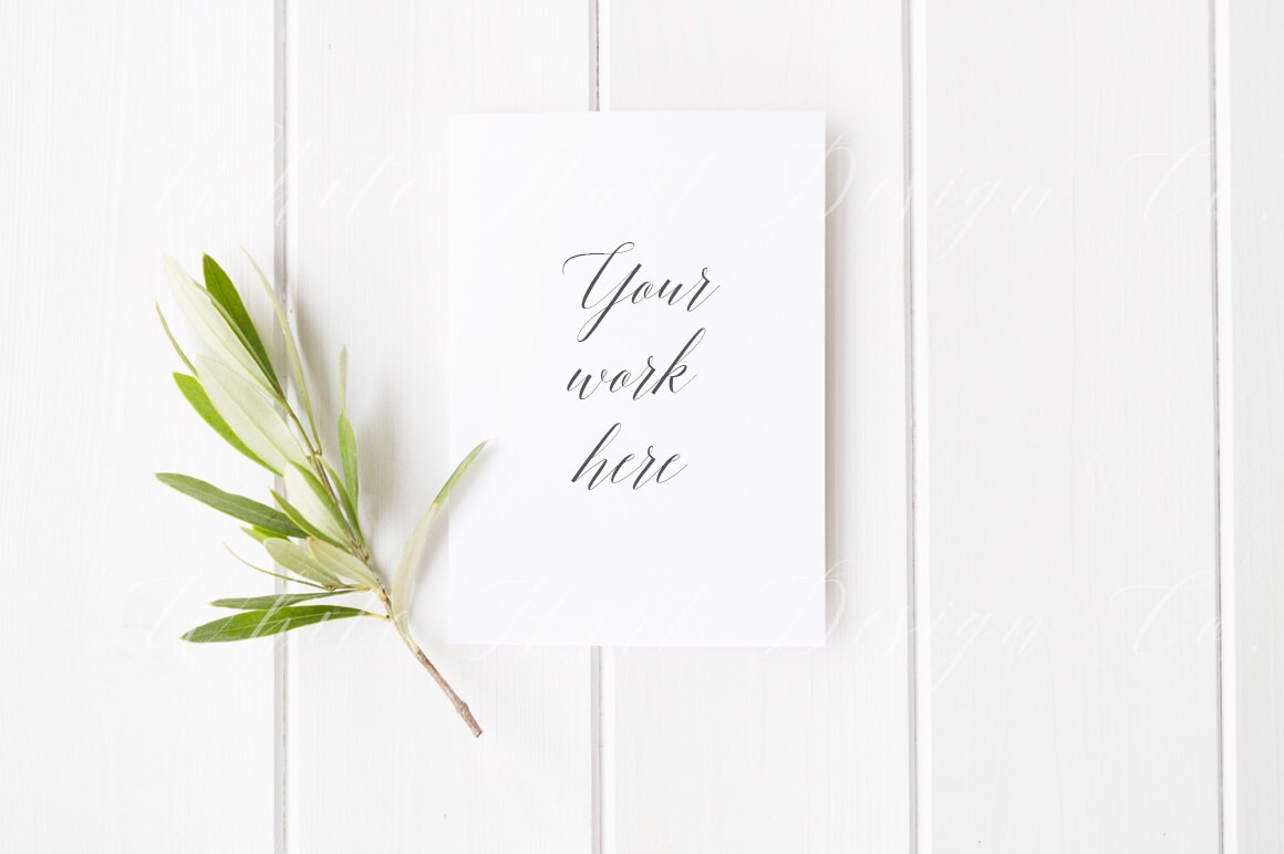 Wedding Stationery Mockup A6 Card Modern Minimal And Etsy