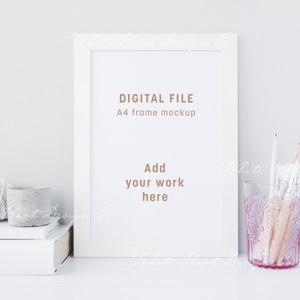 A4 frame mockup - 20x30cm - Psd smart object + Png + Jpeg - Showcase your work online with digital mockups - instant download