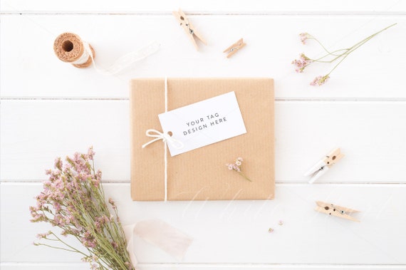 Download Gift tag mock up Styled stock photography Soft and | Etsy