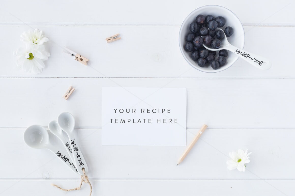Download Styled stock photography Recipe card mockup 5.75x4 | Etsy