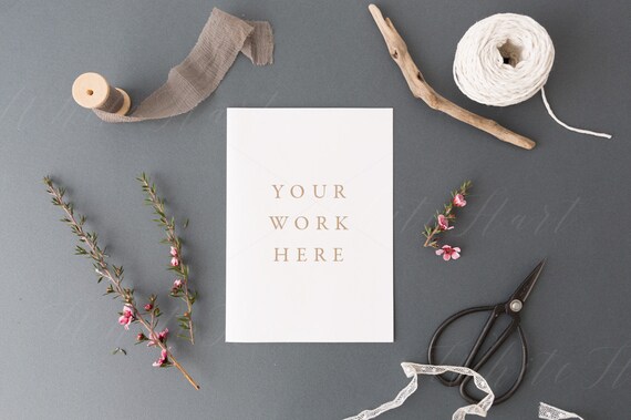 Styled Stock Photography Card Mockup 5x7 Modern Etsy