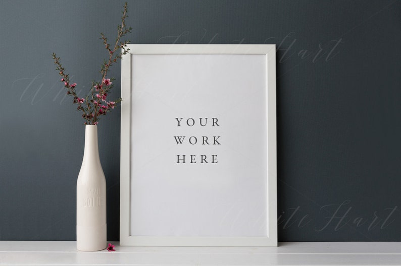 Download Frame mockup White 30x40cm Portrait orientation High Res ...