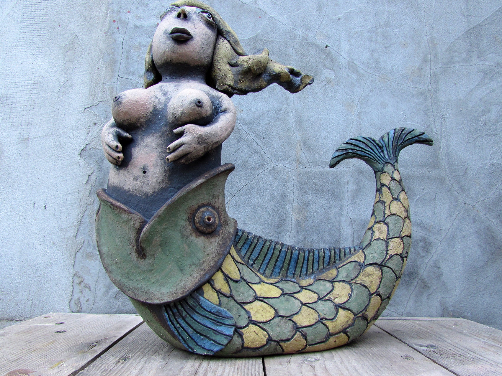 Ceramic Mermaid Etsy