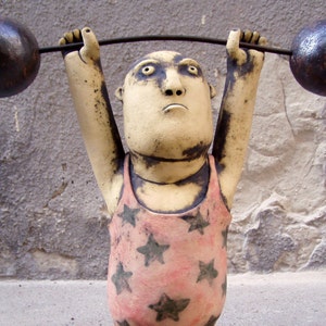Ceramic Weightlifter
