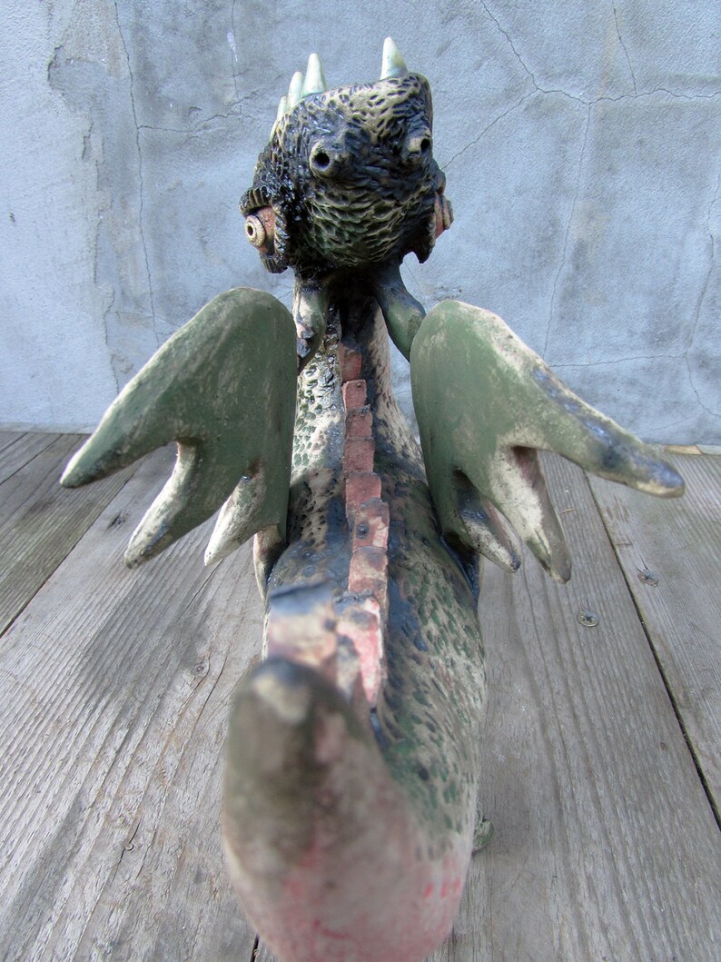 Ceramic Dragon oil lamp Etsy