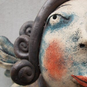 Ceramic Angel Wall Sculpture - Etsy