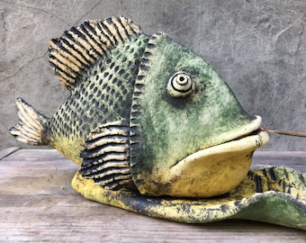 Ceramic Fish Incense Stick Holder