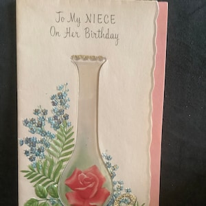 Vintage Birthday Greeting Card for Niece Unused+env