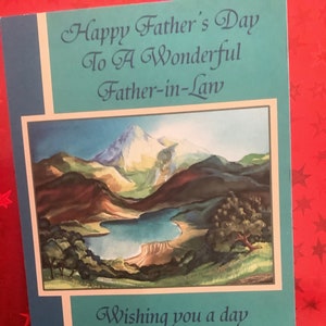 Vintage Fathers Day Card for Father in law Unused+env