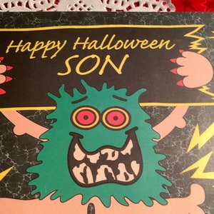 Halloween Greeting Card For Son NIP Unused+env
