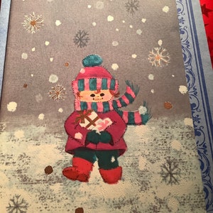 Vintage Weihnachtskarte Tochter unbenutzt+env