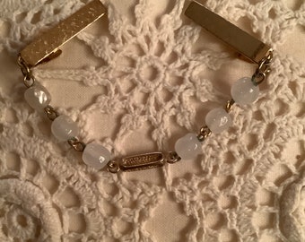 Protezione/clip per maglione con perline vintage color oro