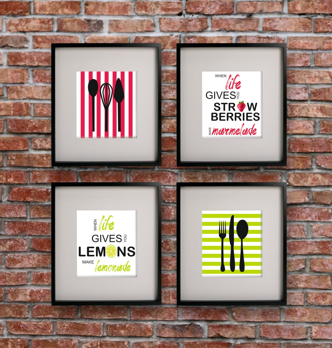 Kitchen Wall Decorating Printables - Etsy
