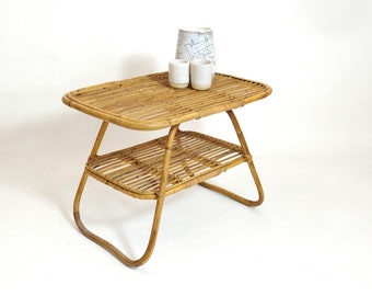 Italian rattan side table from the fifties.