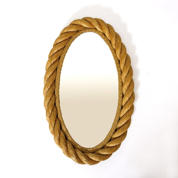 Oval Shaped Rope Mirror From The Fifties 42 26 Cm