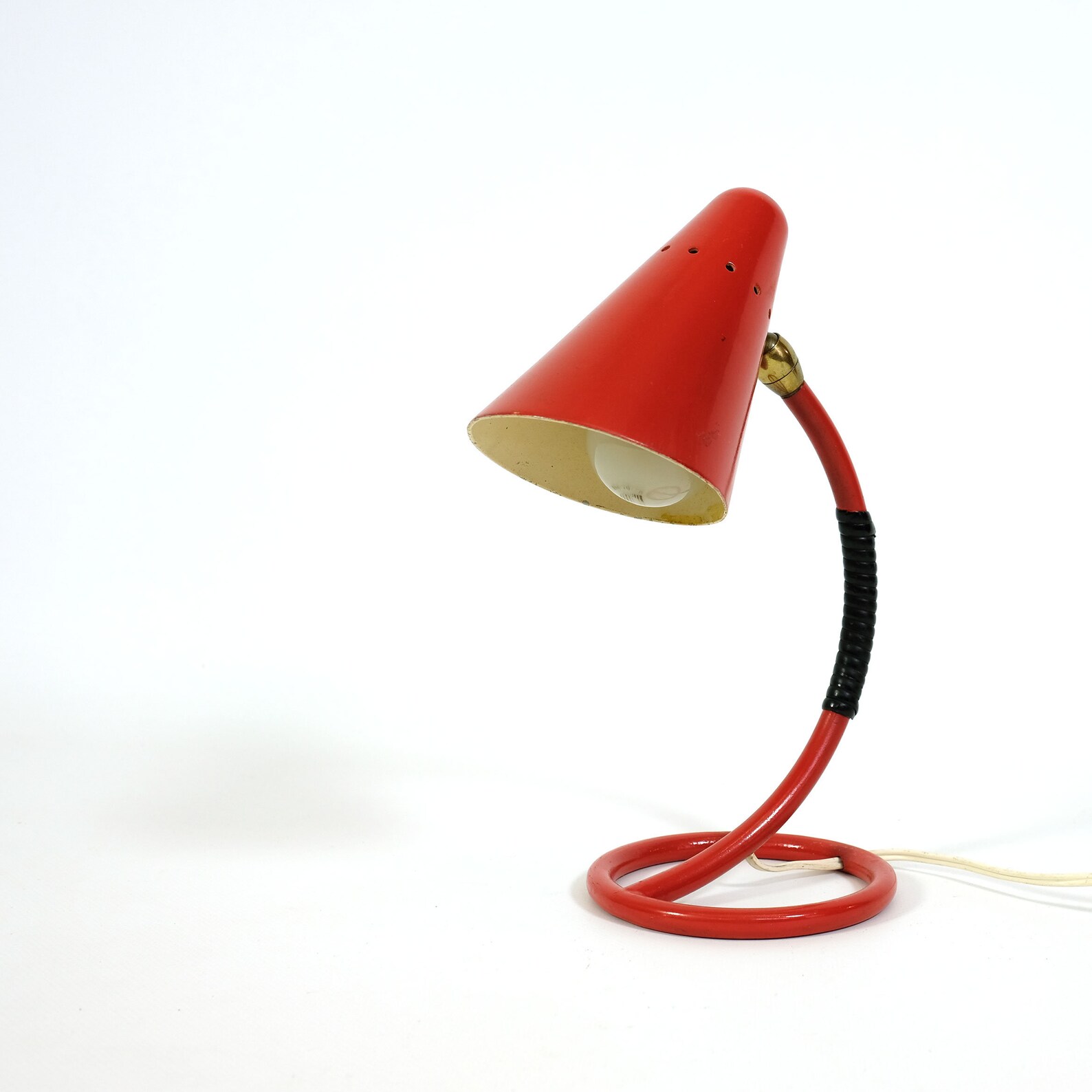 Vintage Red Bedside Lamp From the 1950s1960s. Etsy