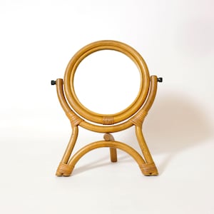 French rattan table mirror from the fifties.
