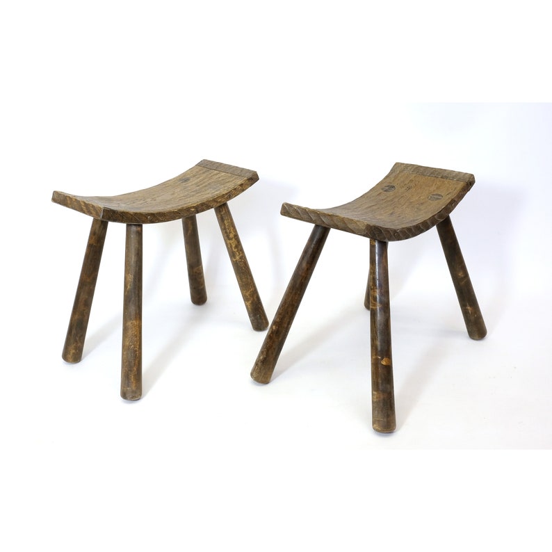 Pair of French handcrafted stools from the sixties. 画像 6