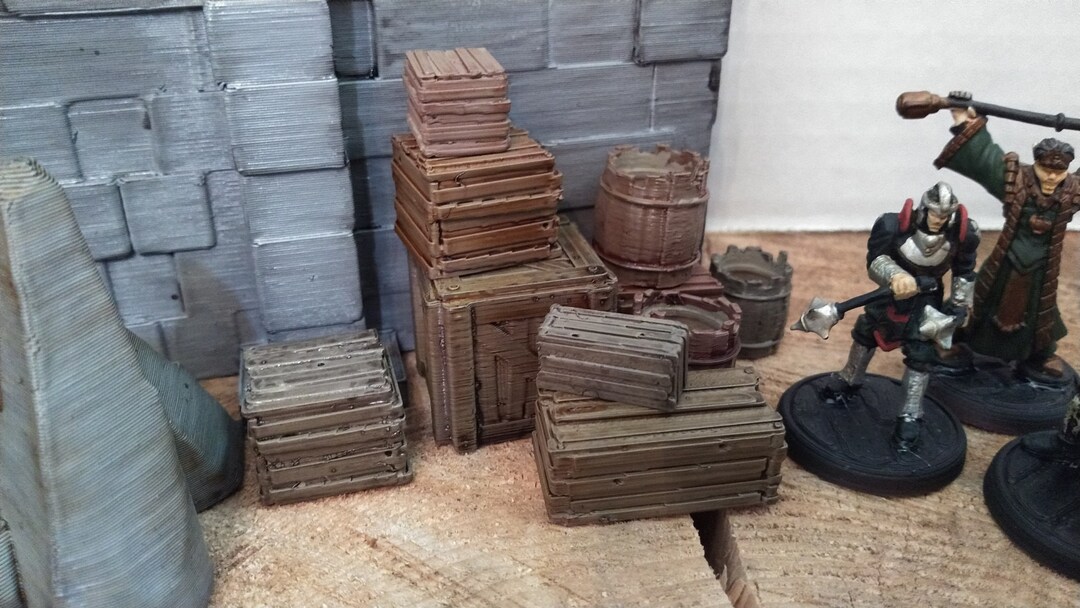 Crates and Barrels Dungeons and Dragons Dnd 28mm Etsy