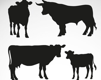 Download Cow Silhouette Svg Etsy