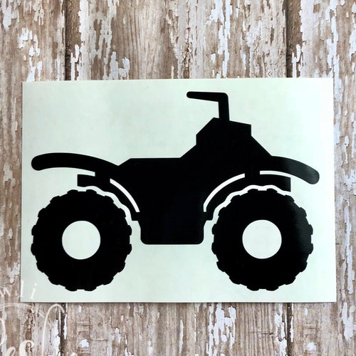 4 Wheeler ATV Woods Forest Four Wheeling Vinyl Decal Sticker Etsy