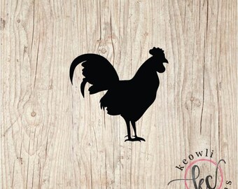 Fighting Chicken Rooster Spurs Car Truck Window Laptop Sign Vinyl Decal Sticker