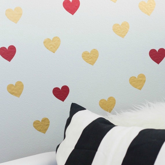 Heart Wall Decals Etsy