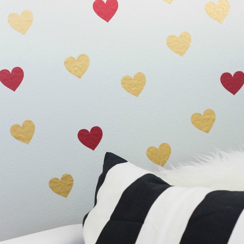 Heart Wall Decals Etsy