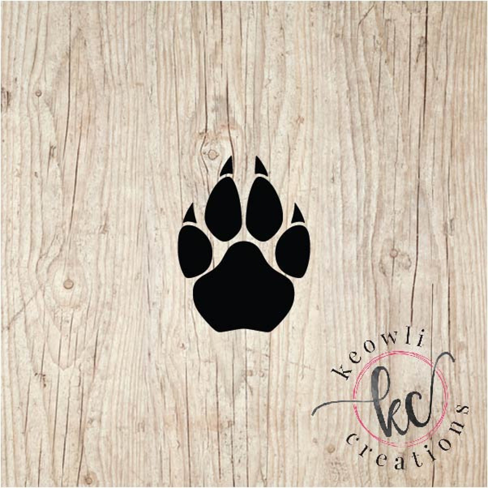 Cougar Paw Print vinyl decal Etsy