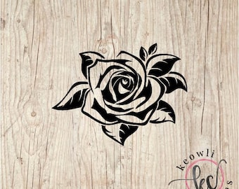 High Gloss 4.5" x 4.5" Vinyl Decal! High Quality Beautiful Rose 