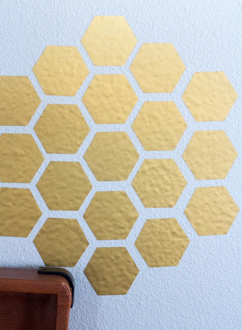 Hexagon Wall Decals Etsy