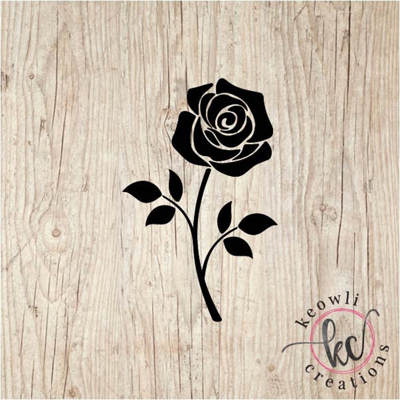 Rose vinyl decal-Style 09