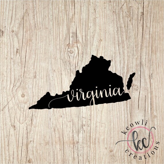 Virginia name state vinyl decalStyle 01 Etsy