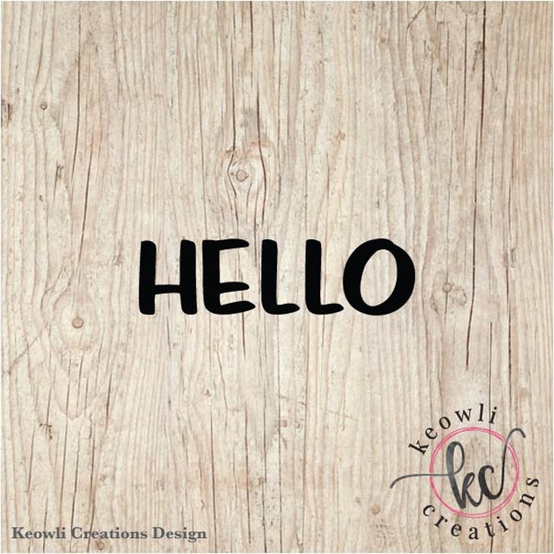 Hello vinyl decal style 04 Etsy