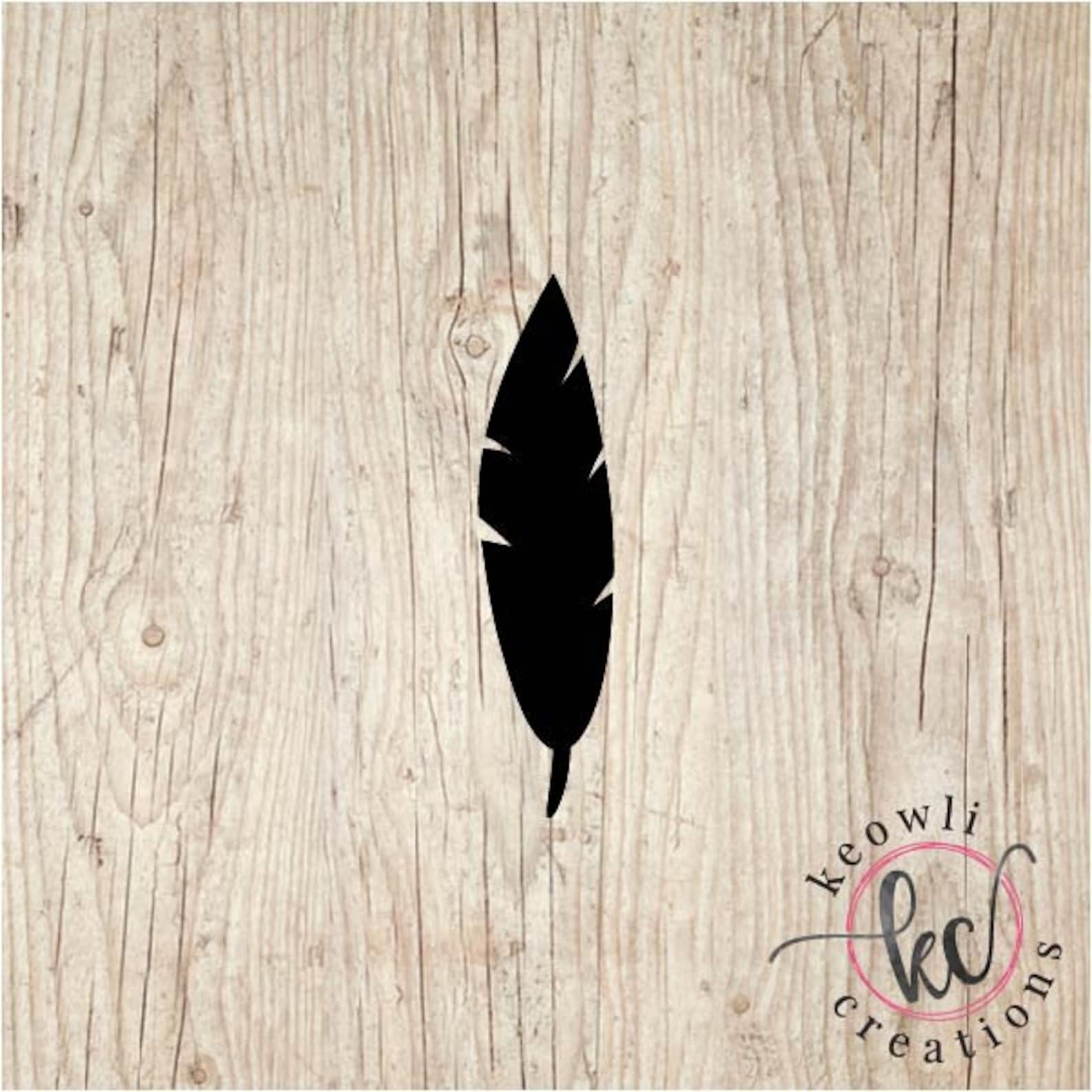 Feather vinyl decal style 17 Etsy
