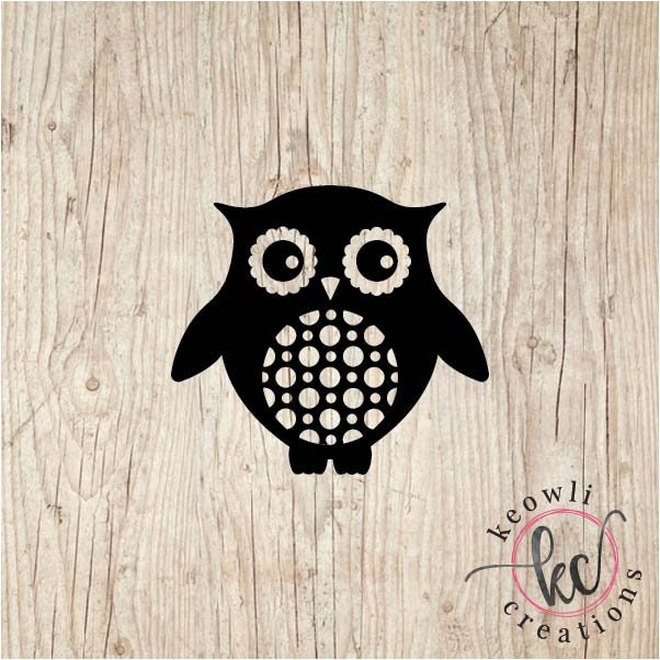 Owl Vinyl Decal Style 06 Owl Decor Owl Sticker Owl Wall Etsy UK